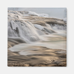 Aimant Cascade de Godafoss, hiver, Islande