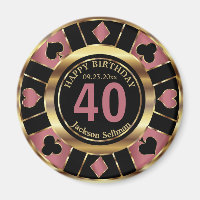 Casino Chip Las Vegas Anniversaire - Rose Gold