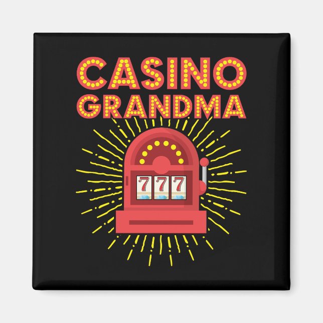Aimant Casino Grand-mère Gambling Granny (Devant)