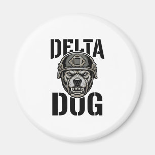 Aimant Casque Bulldog Delta Dog Design de gravure vintage