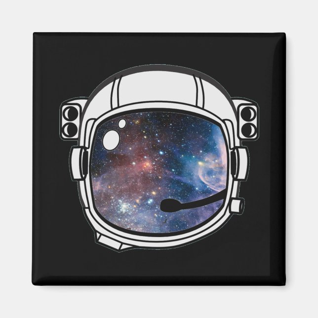 Aimant Casque d'astronaute spatiale (Devant)
