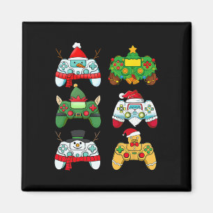 Aimant Casque de Père Noël de manette de jeu vidéo pour g