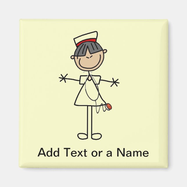 Aimant Casquette asiatique pour femmes Figure infirmière  (Devant)