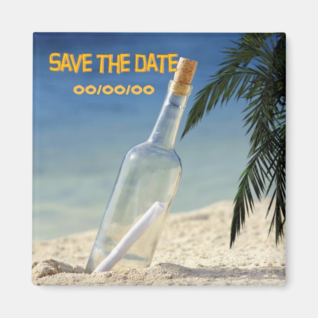 Aimant Castaway Party 1 Enregistrer la date (Devant)