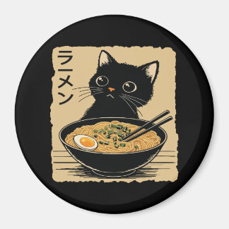 Aimant Cat eating ramen 