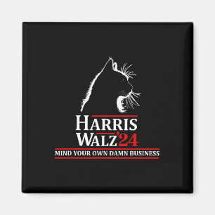Aimant Cat Harris Walz 2024 Kamala Harris 2024 Tim Walz 2