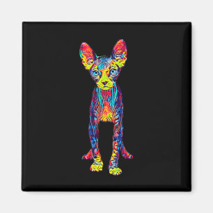 Aimant Cat Sphynx Drôle Amoureux des chats Cadeaux Pour H