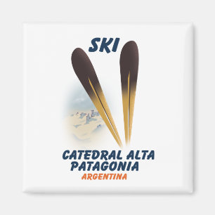 Aimant Catedral Alta Patagonia, Argentine affiche de ski