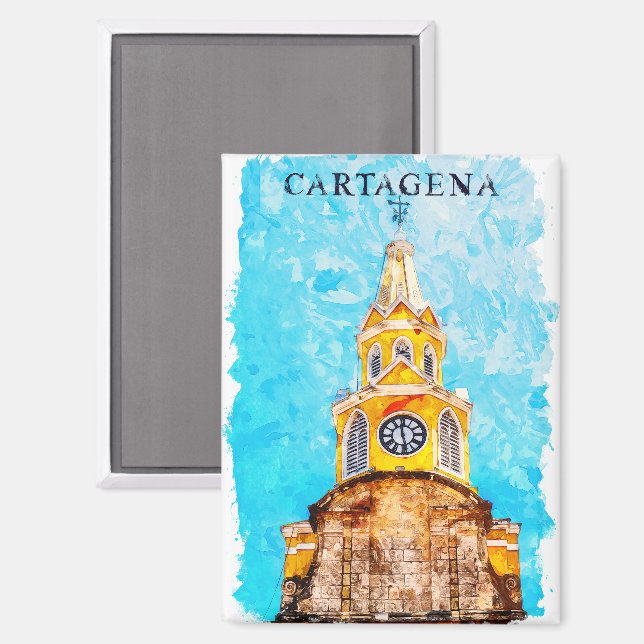 Aimant Cathédrale Carthagène Colombie (Recto/Verso)