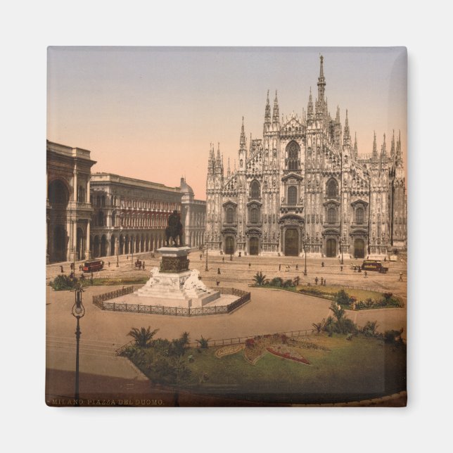 Aimant Cathédrale et Piazza de Milan, Lombardie, Italie (Devant)