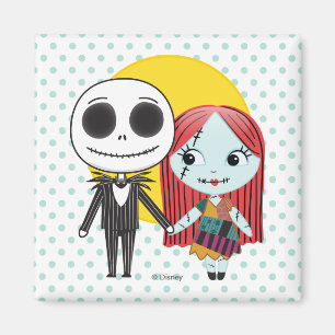 Aimant Cauchemar avant Noël Jack et Sally Emoji