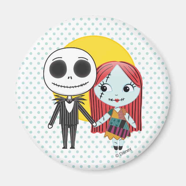 Aimant Cauchemar avant Noël | Jack & Sally Emoji (Devant)