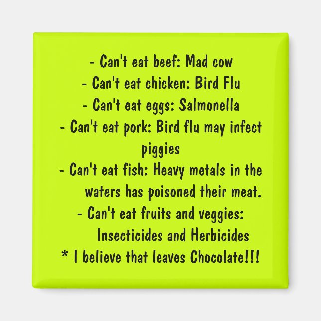 Aimant Causes - Manger sainement (Devant)