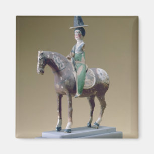 Aimant Cavalier de Madame, Astana, 7ème siècle (stuc)