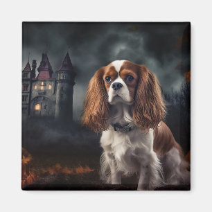 Aimant Cavalier King Charles Spaniel Halloween Épouvantab