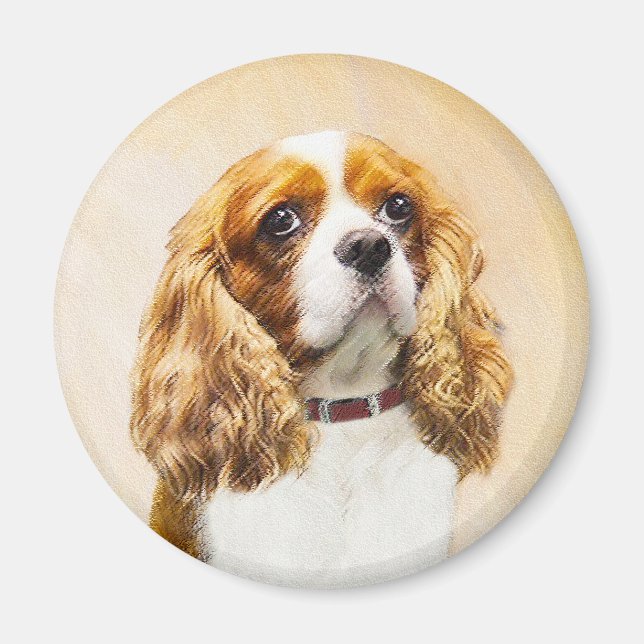 Aimant Cavalier King Charles Spaniel Peinture originale (Devant)