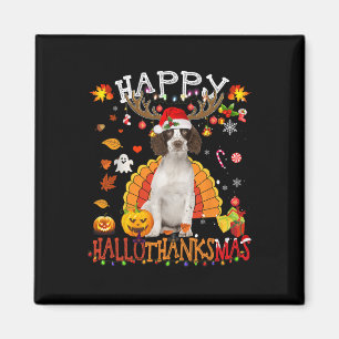 Aimant Cavalier King Halloween Chien de Noël Happy Hallot