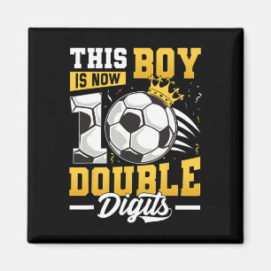 Aimant Ce garçon double chiffres football 10 ans garçon a