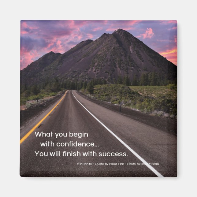 Aimant Ce que vous commencez avec confiance...Inspiration (Devant)