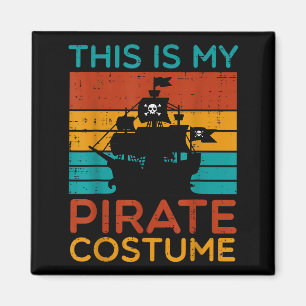 Aimant Ceci est mon costume de pirate rétro Halloween hom
