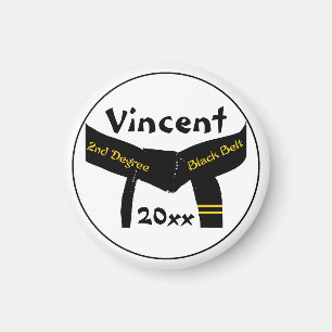 Aimant Ceinture noire de 2ème degré d'arts martiaux