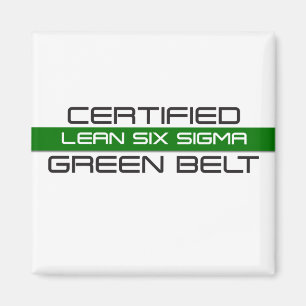 Aimant Ceinture verte certifiée Lean Six Sigma