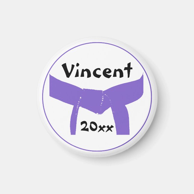 Aimant Ceinture violette des arts martiaux (Devant)