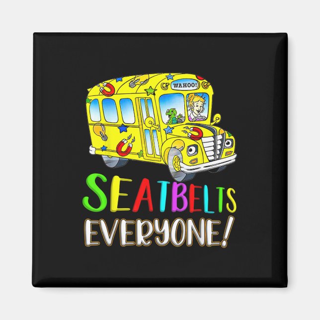 Aimant Ceintures de sécurité à tous Fun Magic School Bus  (Devant)
