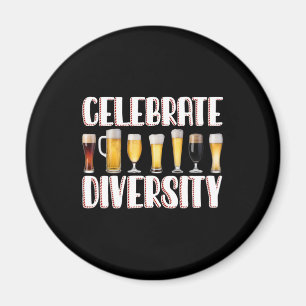 Aimant Celebrate Diversity Craft Beer Drinking