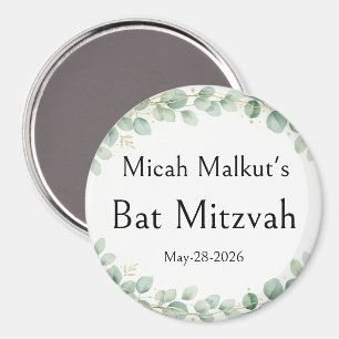 Aimant Célébration de Bat Mitzvah, Moderne Simple Minimal