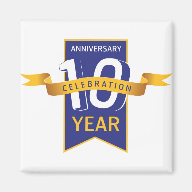 Aimant Célébration du 10e anniversaire (Devant)