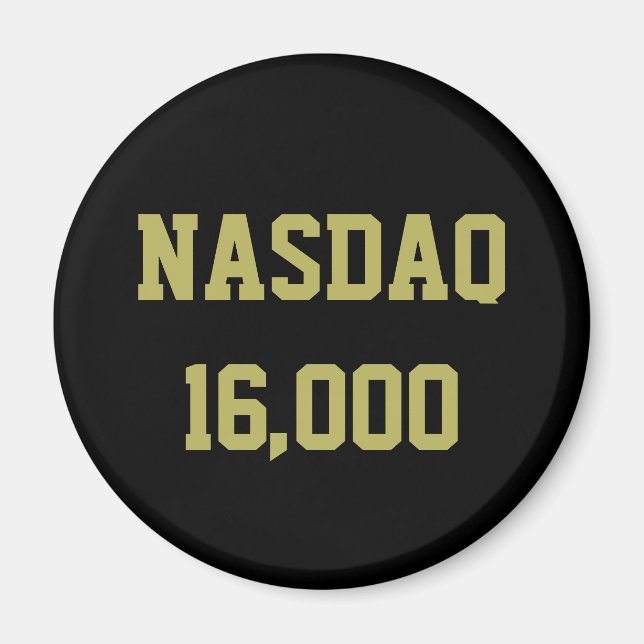 Aimant Célébration du marché Stock NASDAQ 16000 (Devant)