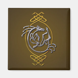 Aimant Céleste Horse Knotwork - Argent & Or