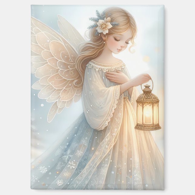 Aimant Celestial Winter Angel Lantern of Comfort (Recto)