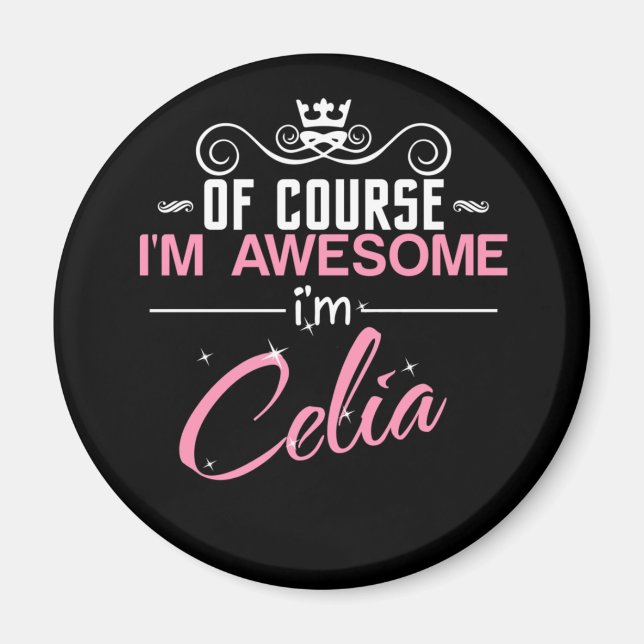 Aimant Celia Bien sûr que je suis génial Je suis Celia (Devant)