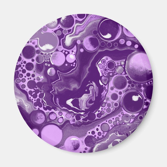 Aimant Cellules d'art fluides en marbre violet (Devant)