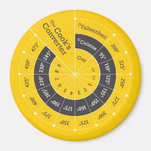 Aimant Celsius à la table de conversion de cuisine de