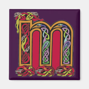 Aimant celtique de la lettre "M" -