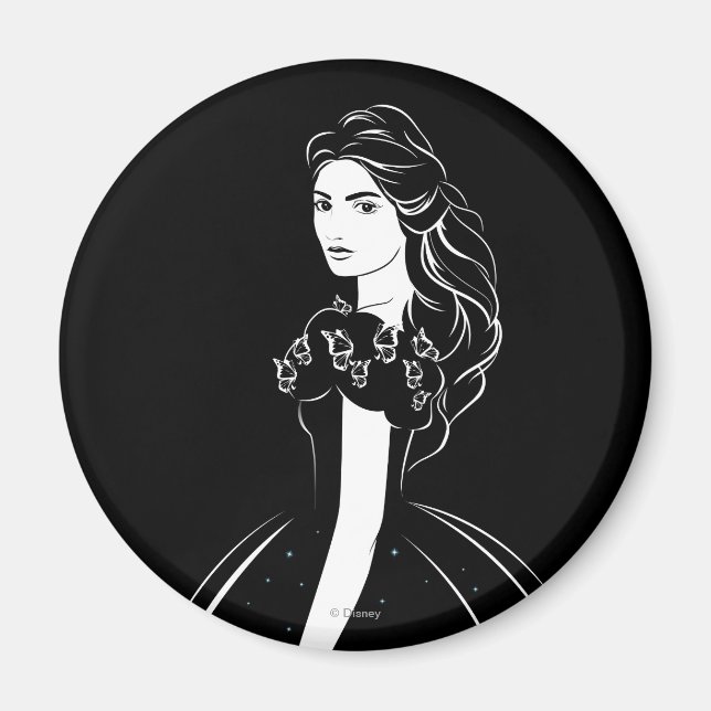 Aimant Cendrillon en noir (Devant)