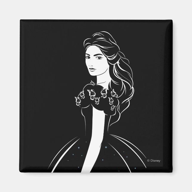 Aimant Cendrillon en noir (Devant)