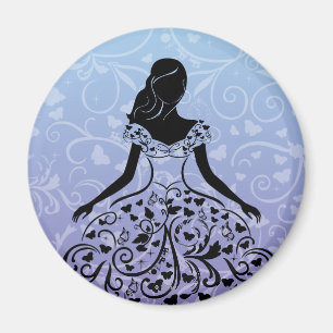 Aimant Cendrillon Robe fantaisie Silhouette