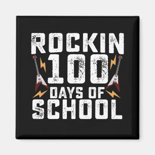 Aimant Cent jours d'école rock à la guitare vintage