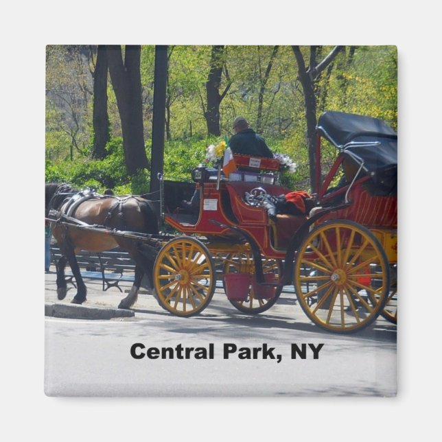 Aimant Central Park, Horse et Carriage (Devant)