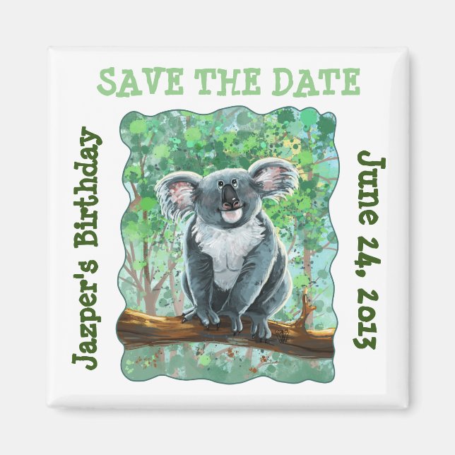 Aimant Centre de fête Koala (Devant)