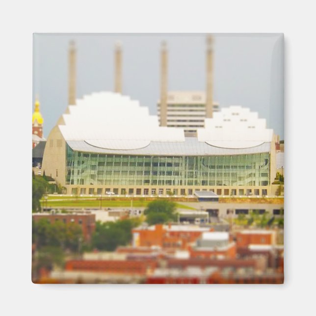 Aimant Centre-ville de Kansas Ville Tilt Shift Miniature  (Devant)