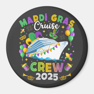 Aimant Cercle de correspondance Mardi Gras Cruise Crew 20