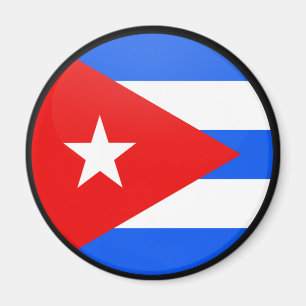 Aimant Cercle de drapeau de qualité du Cuba