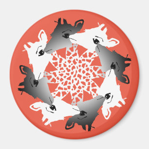 Aimant cercle de girafes