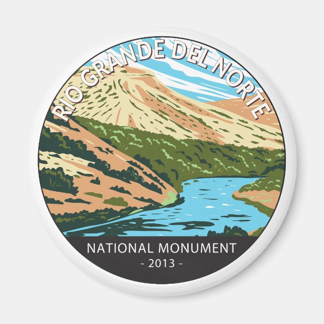 Aimant Cercle du Monument National du Río Grande del Nort (Devant)