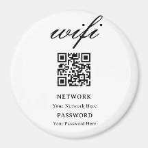 Aimant Cercle | Réseau de mot de passe Wifi Modern